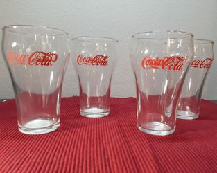 (4)Vintage Coca- Cola/ Coke Mini Glasse