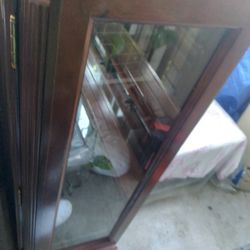Brown Cabinets.