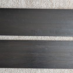 Two Matching Black Wall Shelves