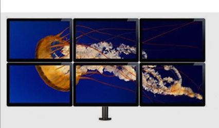 LCD MONITOR STAND HOLDS 6 SCREENS