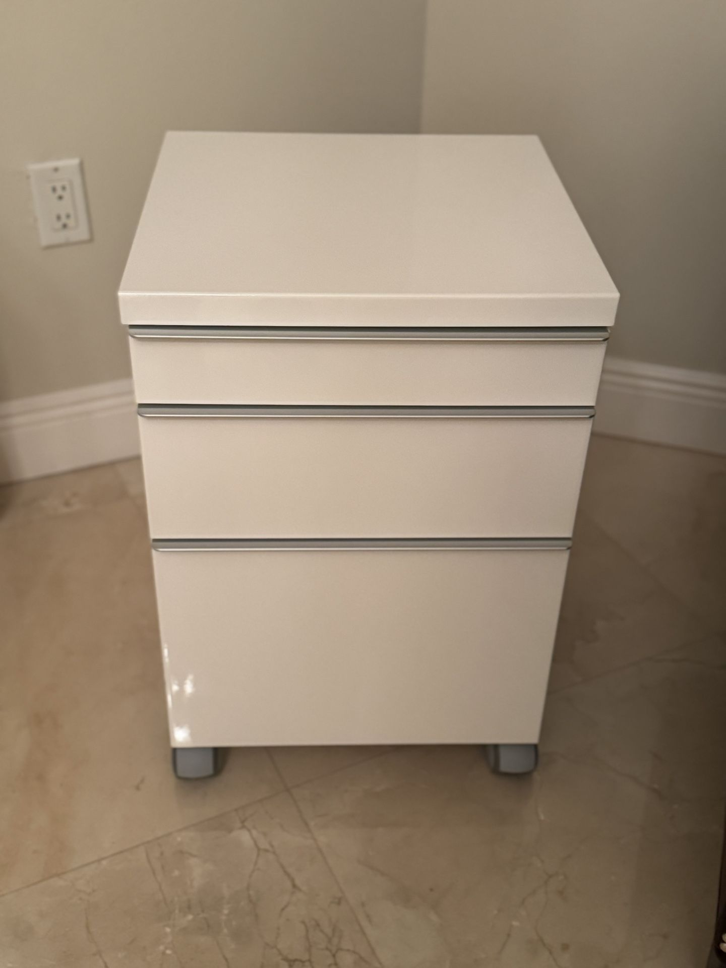 Wonderful Small Rolling File Cabinet, Like New!