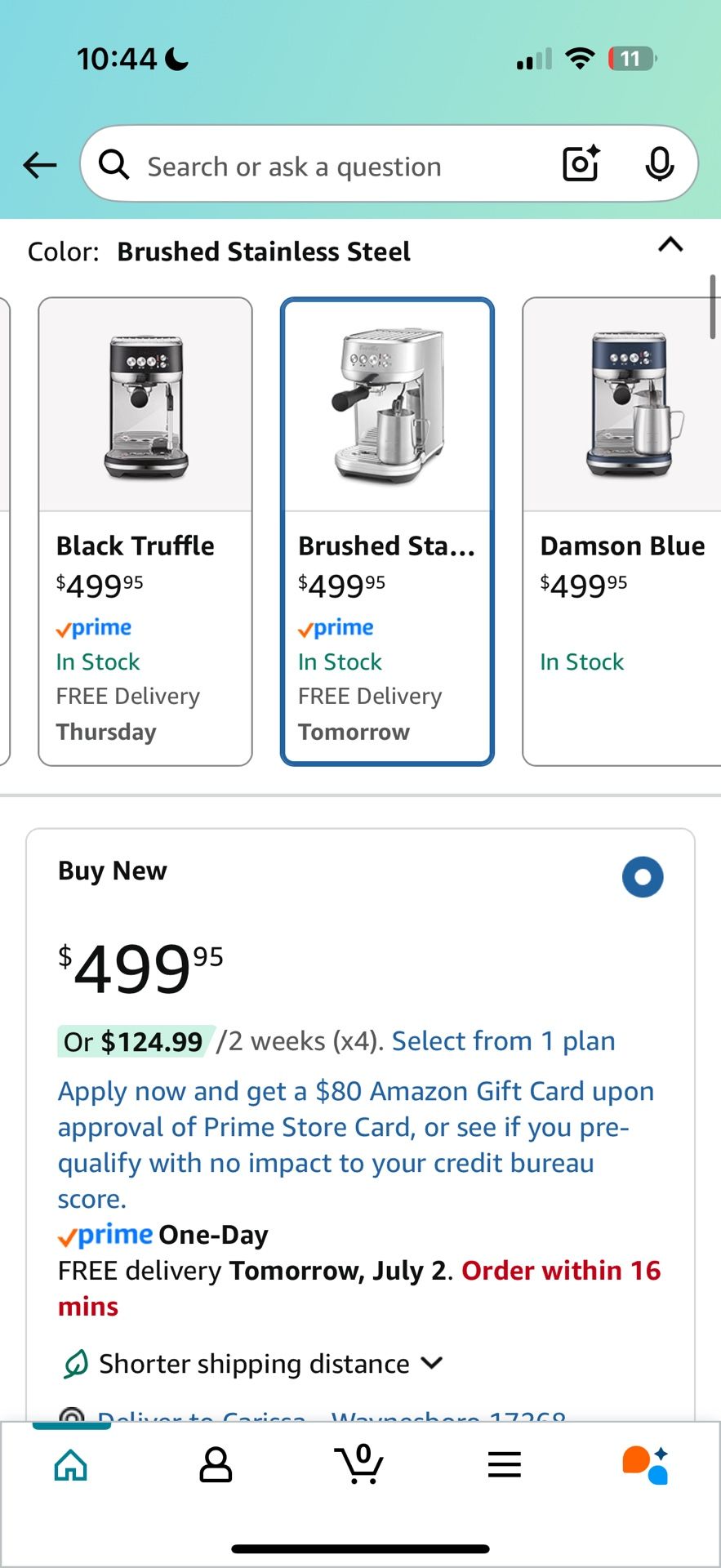 Breville Espresso Machine 