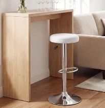 2 Adjustable Swivel Bar Stool with Footrest, 400 lbs Capacity