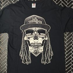 Brand New Lil Wayne Skull Dreadlocks Sunglasses Black T Shirt Mens Size Large 