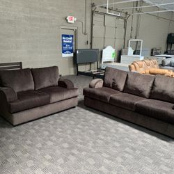 Chocolate Brown Sofa Set 