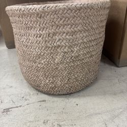 Pair Of 2 CP2 basket-style concrete planters - Heavy - 12” T - Retail: $350