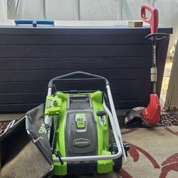 Corded Lawn Mower And Corded Weed Wacker