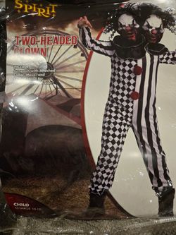 Two Headed Clown Costume (Child 10-12)
