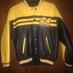 Boys Chase Authentics Jeff Gordon NASCAR Leather Jacket Size M 12/14