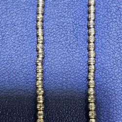 10kt YG Bead Necklace. (C-3) 22", 6.7g, 2mm, HOLLOW. ASK FOR RYAN. #(contact info removed)27
