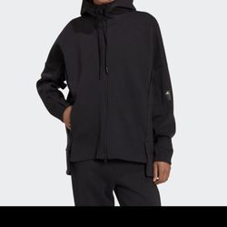 adidas Mission Victory Loose Fit Full-Zip Hoodie Jacket Black Size M