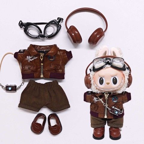 6 pcs Clothes Set For 17cm Doll Labubu