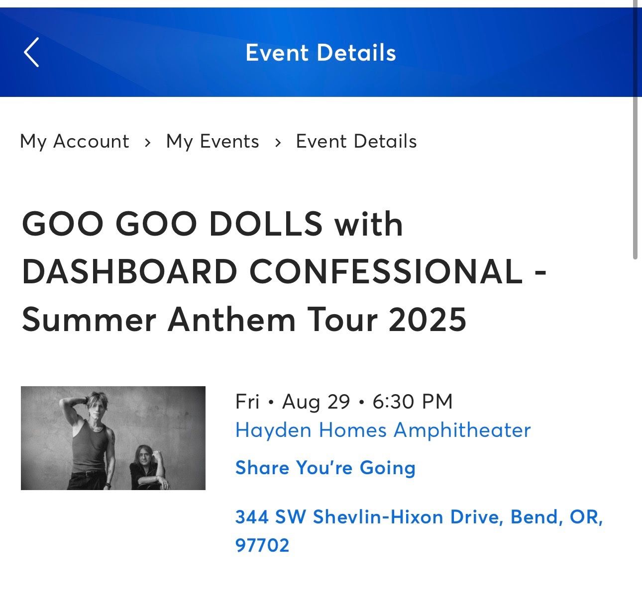 Goo Goo Dolls and Dashboard Confessional