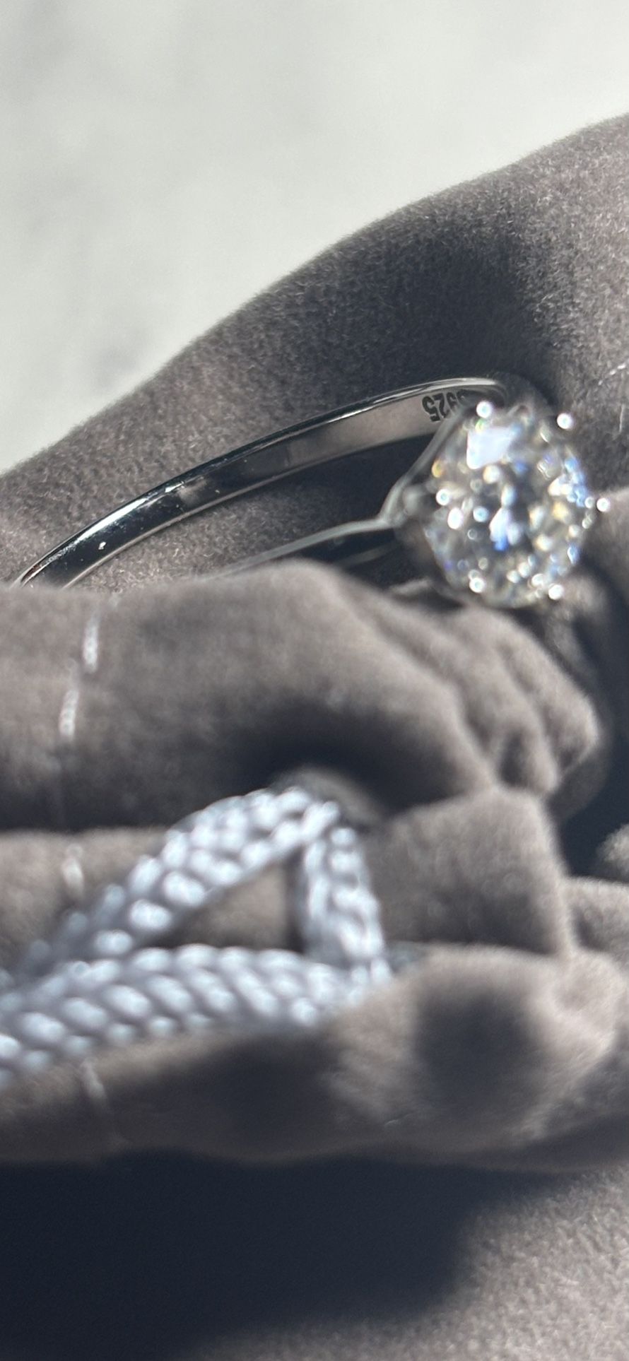 925 Silver 1Ct Moissanite Ring