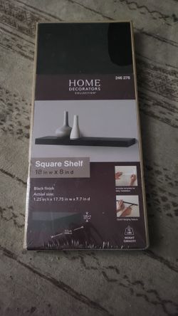 Home Decorators Collection 18" Black Floating Shelf – New