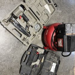 Porter Cable Compressor And Nailers