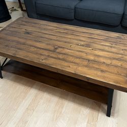 Solid wood coffee table