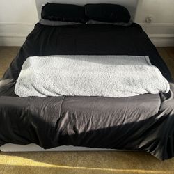 Bed Frame - Upholstered Gray