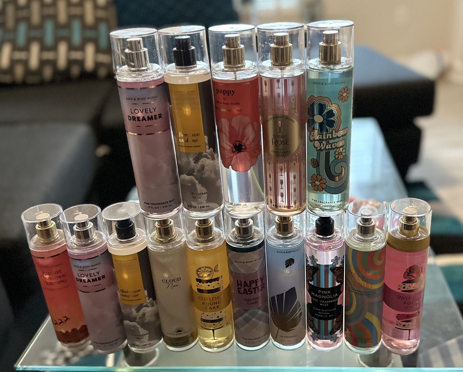 Bath and body works full size mists Minimum purchase 5 Each mist $7 Please don’t ask for discount