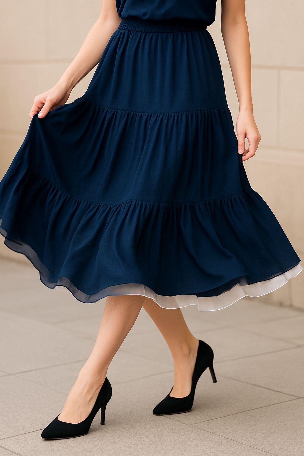 Flowy Maxi Skirt for Women – Boho Style With Pockets