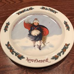Sarah Stilwell Weber Calendar collection, “November” collector plate