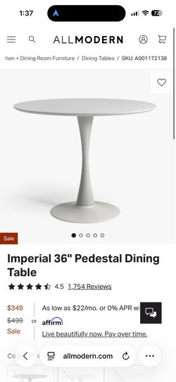 AllModern imperial pedestal table