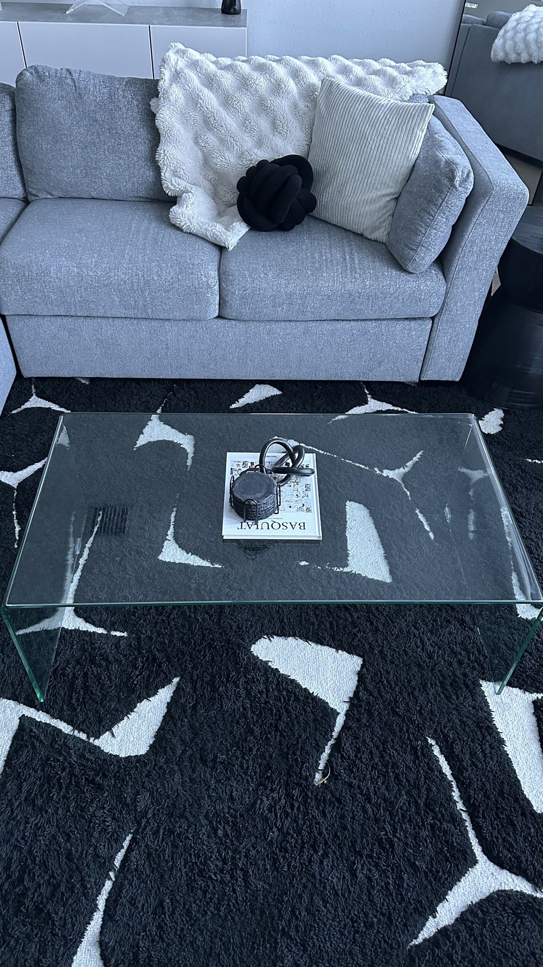 Modern Tempered Glass Coffee Table – Minimal & Chic