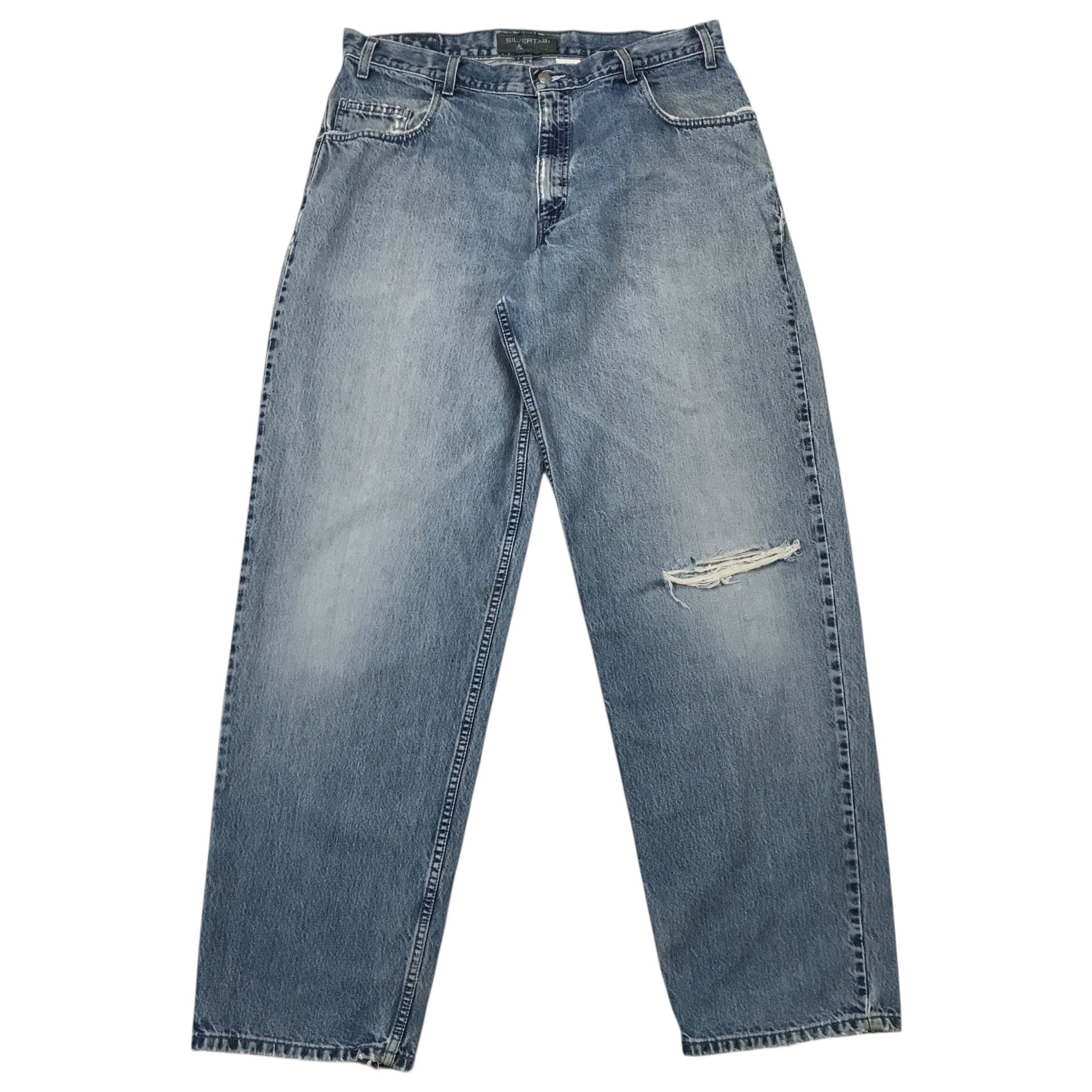 LEVIS SILVERTAB BAGGY JEANS 36x36 BLUE DENIM OVERSIZED SKATER GRUNGE VINTAGE Y2K
