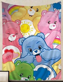 Retro Care Bears Colorful Cartoon Classic Character Wall Tapestry 20"× 28"