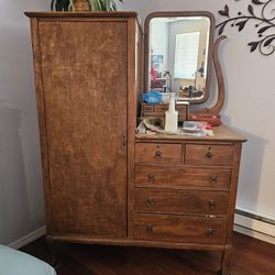 Antique Armoire Solid Wood