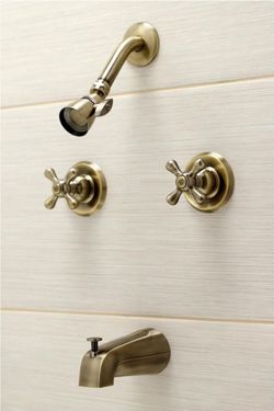 (Brand New Factory Sealed)  Kingston Brass KB243AXAB Magellan Tub and Shower Faucet, Antique Brass 72 x 8 x 7.38 /A7-PF-5382