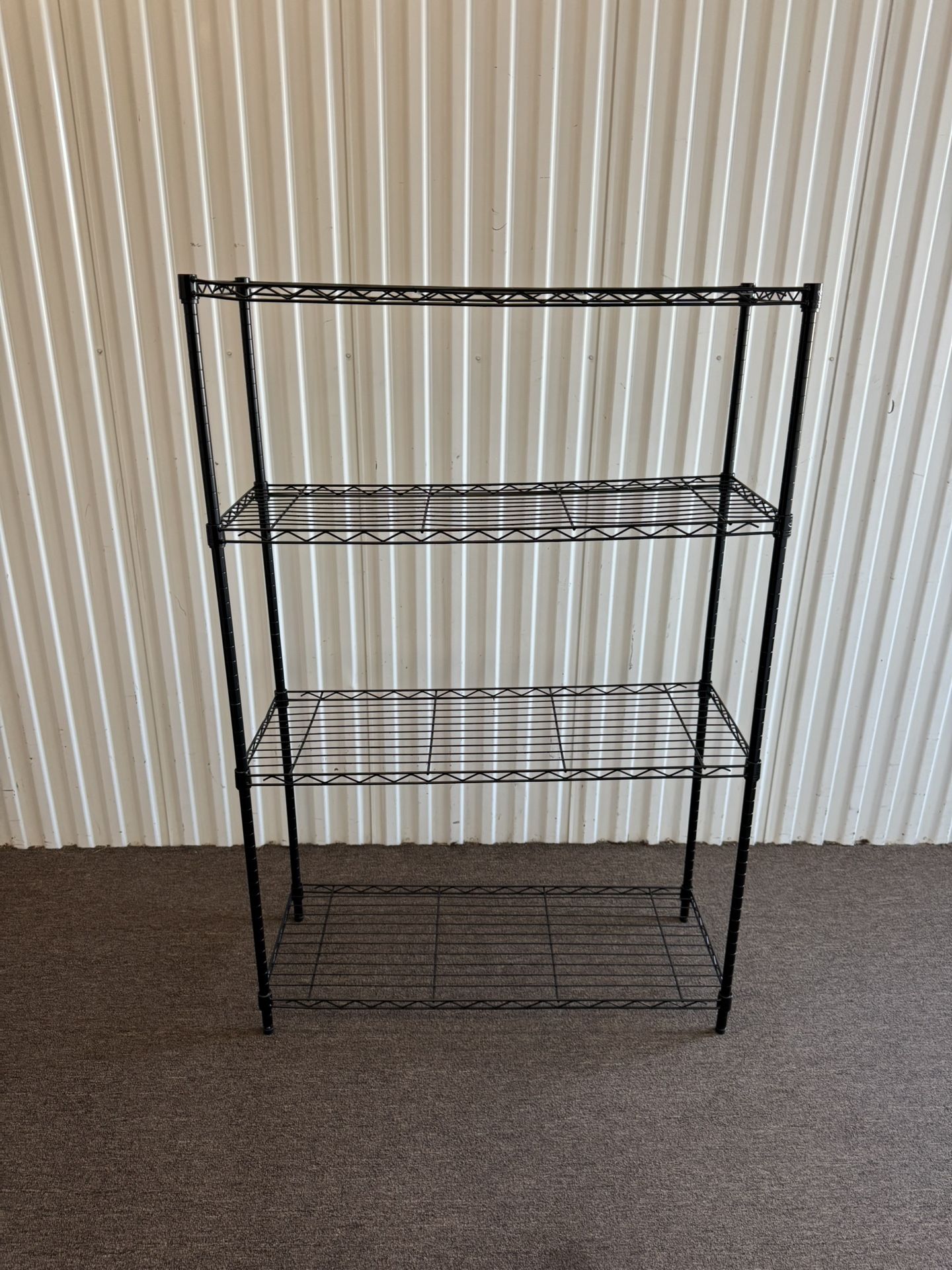 4-Tier Metal Shelving Unit, Adjustable Shelf Organizer for Garage Kitchen, Storage Rack Capacity for 1100 lbs, 36"W x 14"D x 55"H, Black