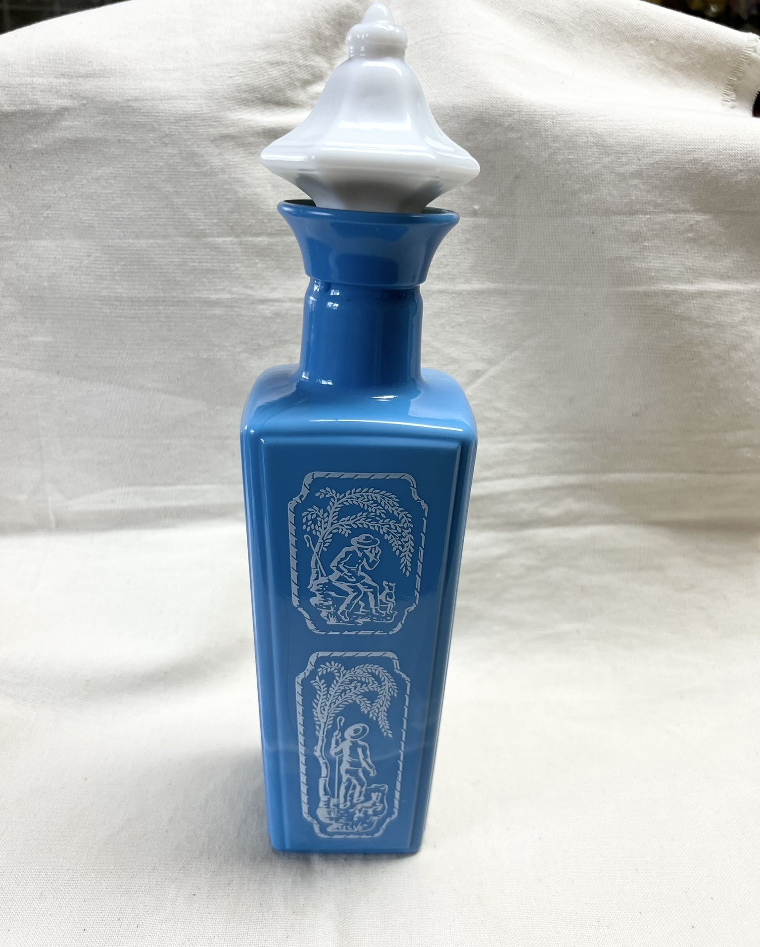 Vintage 1965 Blue And White Jim Beam Decanter 