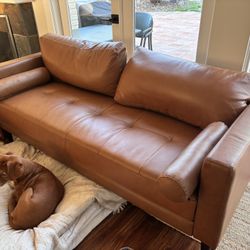 Tan Leather Couch For Sale