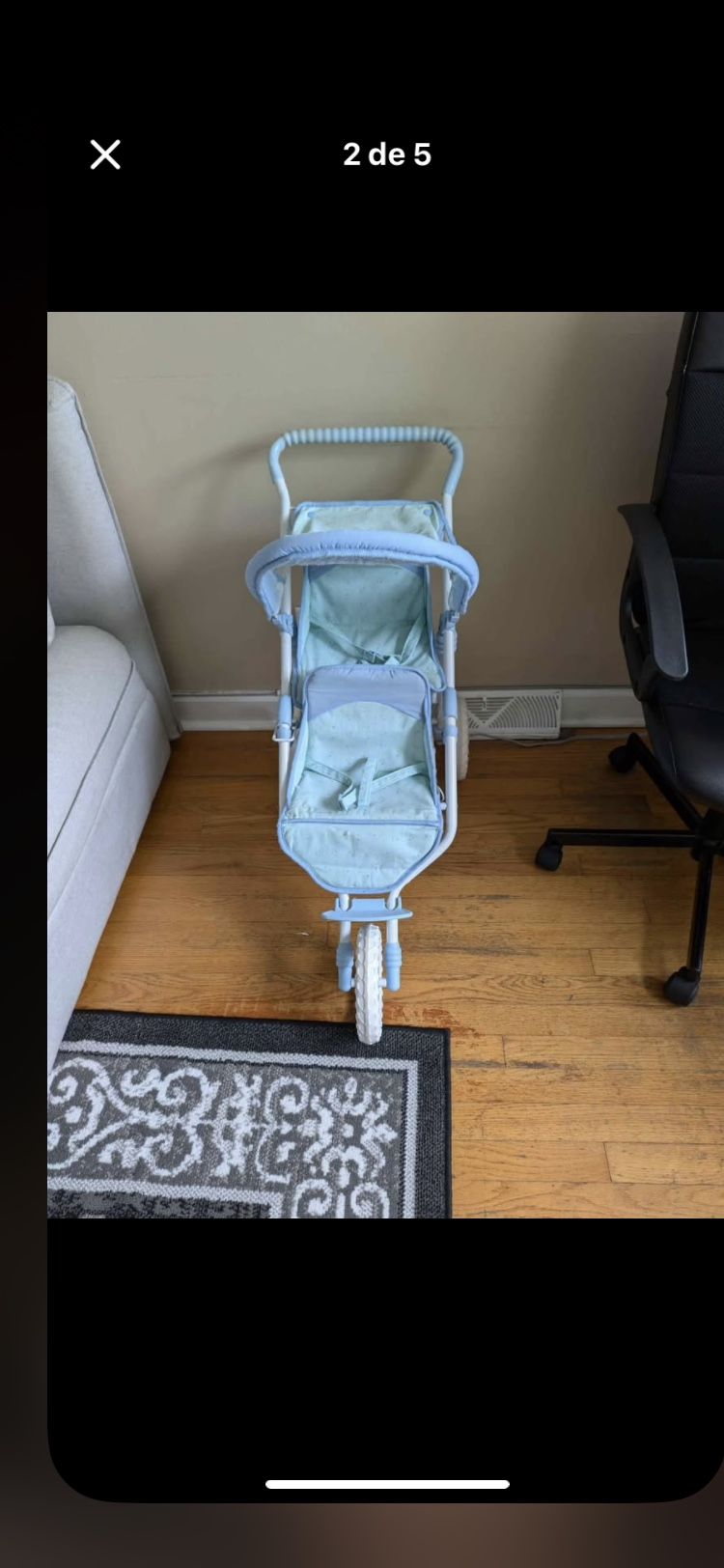 Beautiful American Girl Bitty Baby Double Doll Stroller .