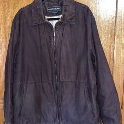 Brown suede Men’s jacket. Large 