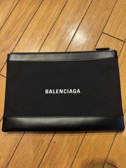 Balenciaga Unisex Cash Pouch Pouchette Black Brand New 