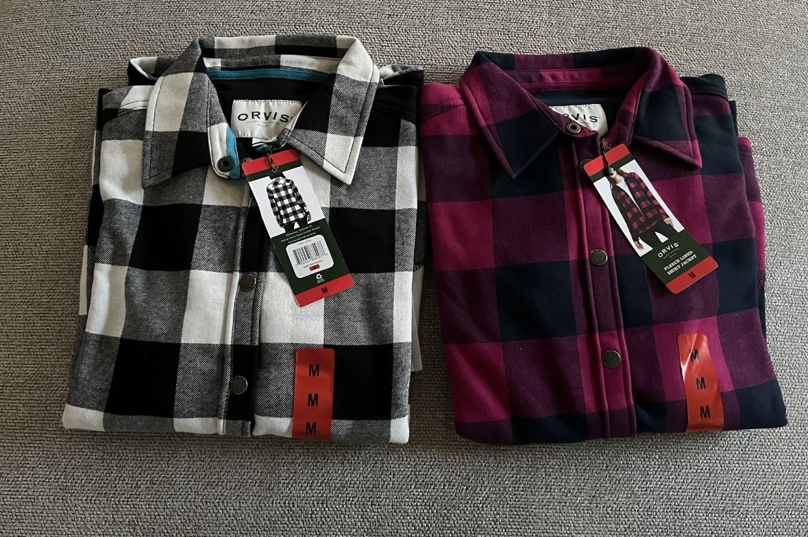 Two New Orvis Fleece Lined Shirt Jacket Medium Women’s  