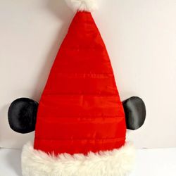 Disney Parks Mickey Mouse Ears Quilted Santa Hat Christmas 🎄 Holiday Small Adult Disneyland