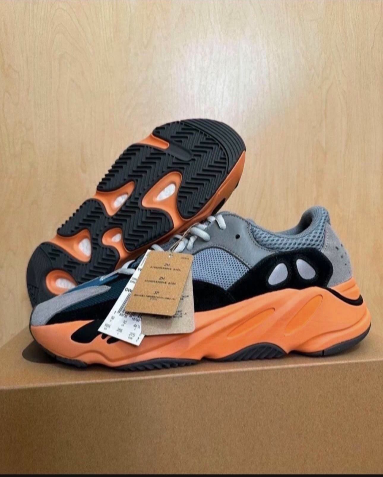 Adidas Yeezy Boost 700 Washed Orange Men's Size 10.5 GW0296 Brand New 