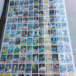 1980 Uncut Base Ball Sheet