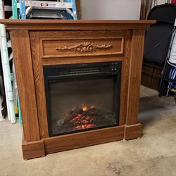 Glass Imitation Fireplace with Heater