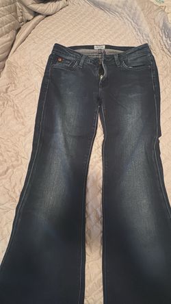 Cute Dark Wash Low-Rise Flare Jeans