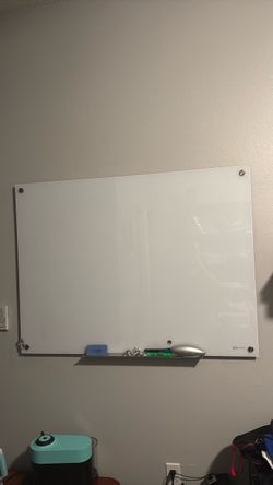 Glass Dry Erase Whiteboard Wall Mountable