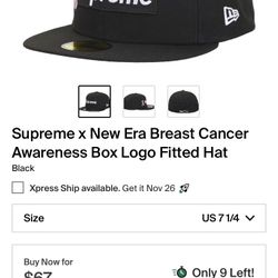 SUPREME X NEW ERA BOGO BREAST CANCER HAT