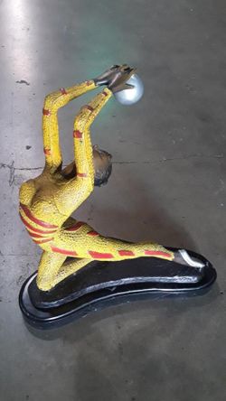 Bronze ballet dancer on a marble base