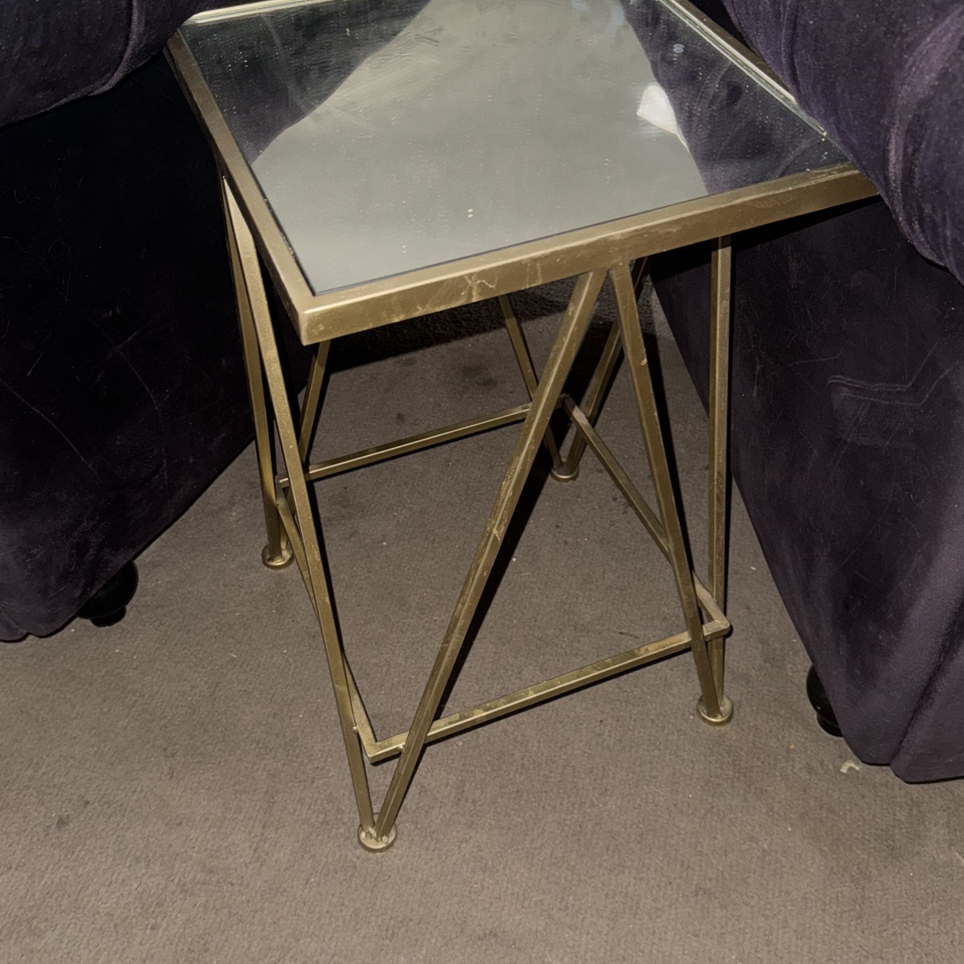 2 Gold End Tables. š .
