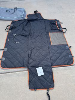 Bench Seat Cover With Dog Harness And Case