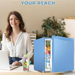 1.7 Cu.ft Mini Fridge with Freezer, Dorm Essentials, Adjustable Thermostat, Energy Saving, Low Noise, Single Door Compact Refrigerator for Dorm, Offic