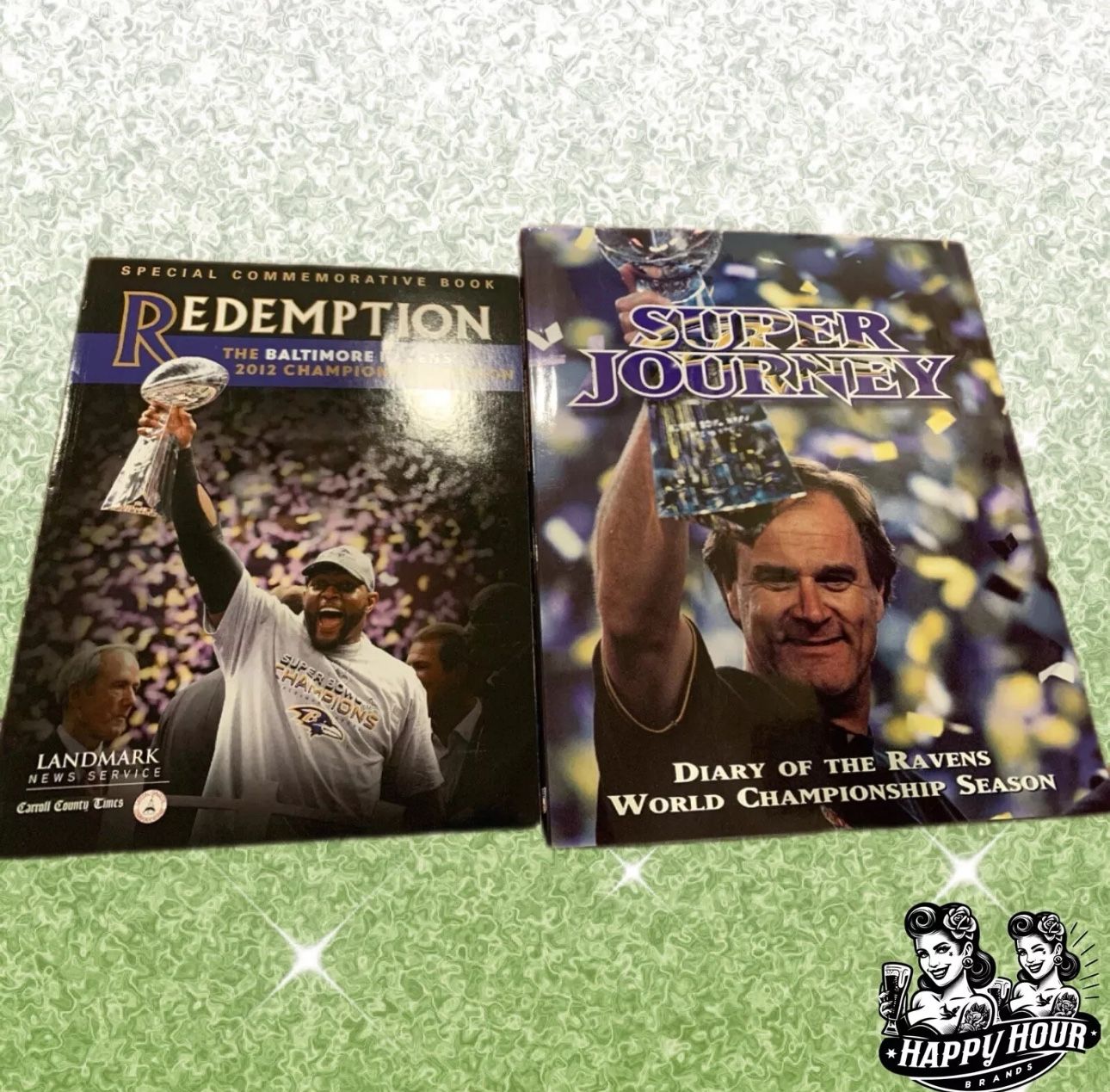Baltimore Ravens Superbowl Victories Commorative Books Ray Lewis Brian Billick
